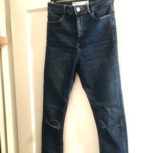 Asos Ridley High-Waisted Minimally Distressed Jean